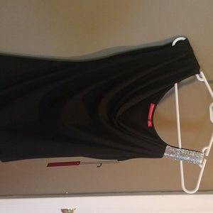 Black  shoulder sprarkle sleeveless top